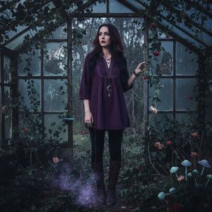 FANG XL Purple Boho Peasant Top Lace Pintuck Tunic 3/4 Sleeve Whimsigoth Fairy